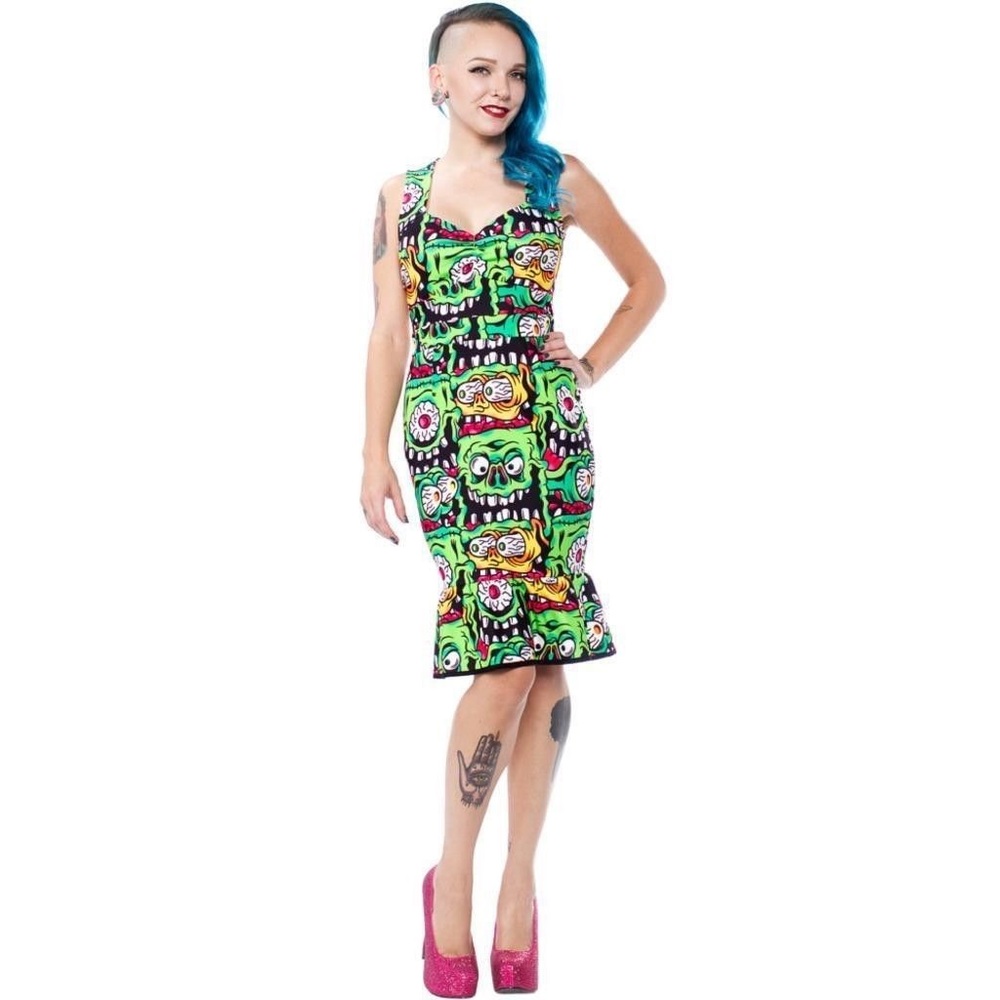 Sourpuss Fink Faces Wriggle Dress XL ❌sold❌